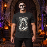 Skulltopia T-Shirt – Skull & Reaper Gothic Graphic Graphic Tee - Color: charcoal