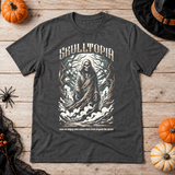 Skulltopia T-Shirt – Skull & Reaper Gothic Graphic Graphic Tee - Color: dark heather