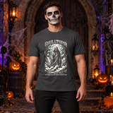 Skulltopia T-Shirt – Skull & Reaper Gothic Graphic Graphic Tee - Color: dark heather