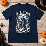 Skulltopia T-Shirt – Skull & Reaper Gothic Graphic Graphic Tee - Color: navy