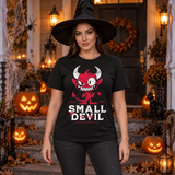 Small Devil T-Shirt – Skull & Reaper Gothic Graphic Graphic Tee - Color: black