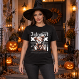Social Introvert T-Shirt – Dark Editorial Graphic Design Graphic Tee - Color: black