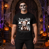 Social Introvert T-Shirt – Dark Editorial Graphic Design Graphic Tee - Color: black