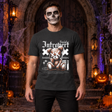 Social Introvert T-Shirt – Dark Editorial Graphic Design Graphic Tee - Color: charcoal