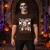 Social Introvert T-Shirt – Dark Editorial Graphic Design Graphic Tee - Color: chocolate