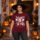 Social Introvert T-Shirt – Dark Editorial Graphic Design Graphic Tee - Color: maroon
