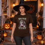 Spectral Witch Brew T-Shirt – Dark Gothic Halloween Graphic Graphic Tee - Color: chocolate