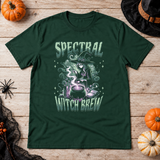 Spectral Witch Brew T-Shirt – Dark Gothic Halloween Graphic Graphic Tee - Color: forest green