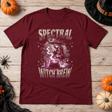Spectral Witch Brew T-Shirt – Dark Gothic Halloween Graphic Graphic Tee - Color: maroon