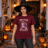 Spectral Witch Brew T-Shirt – Dark Gothic Halloween Graphic Graphic Tee - Color: maroon
