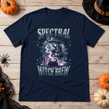 Spectral Witch Brew T-Shirt – Dark Gothic Halloween Graphic Graphic Tee - Color: navy