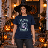 Spectral Witch Brew T-Shirt – Dark Gothic Halloween Graphic Graphic Tee - Color: navy