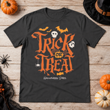 Spooky Candy Call T-Shirt – Classic Halloween Graphic Design Graphic Tee - Color: charcoal