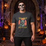 Spooky Reality T-Shirt – Classic Halloween Graphic Design Graphic Tee - Color: dark heather