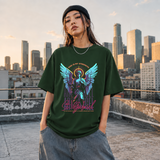 St. Gabriel Angel T-Shirt – Vintage Y2K / Acid Graphic Streetwear Tee - Color: Forest Green