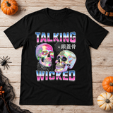 Talking Wicked T-Shirt – Skull & Reaper Gothic Graphic Graphic Tee - Color: black