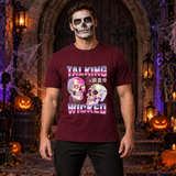 Talking Wicked T-Shirt – Skull & Reaper Gothic Graphic Graphic Tee - Color: maroon