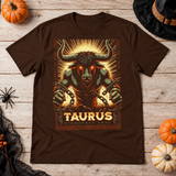 Taurus T-Shirt – Dark Editorial Graphic Design Graphic Tee - Color: chocolate