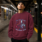 The Dark Knight Guardian Soul Sweatshirt – Gothic Streetwear Poster Graphic Sweatshirt - Color: maroon
