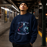 The Dark Knight Guardian Soul Sweatshirt – Gothic Streetwear Poster Graphic Sweatshirt - Color: navy