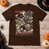 The Folklore T-Shirt – Dark Editorial Graphic Design Graphic Tee - Color: chocolate