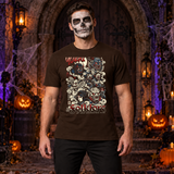 The Folklore T-Shirt – Dark Editorial Graphic Design Graphic Tee - Color: chocolate