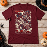 The Folklore T-Shirt – Dark Editorial Graphic Design Graphic Tee - Color: maroon