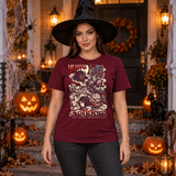 The Folklore T-Shirt – Dark Editorial Graphic Design Graphic Tee - Color: maroon