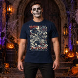 The Folklore T-Shirt – Dark Editorial Graphic Design Graphic Tee - Color: navy