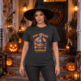 The Great Pumpkin T-Shirt – Classic Halloween Graphic Design Graphic Tee - Color: charcoal
