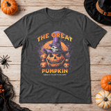 The Great Pumpkin T-Shirt – Classic Halloween Graphic Design Graphic Tee - Color: dark heather