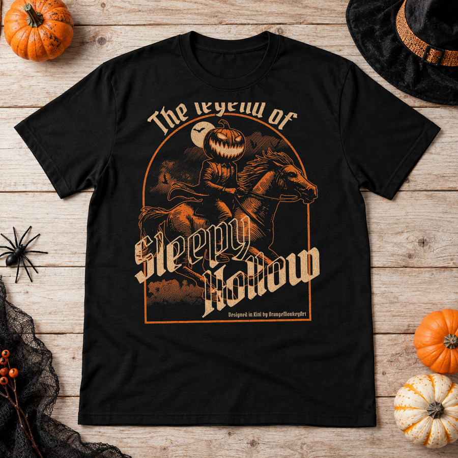 The Legend of Sleepy Hollow - Hollow T-Shirt – Dark Streetwear Graphic Design Graphic Tee - Color: black