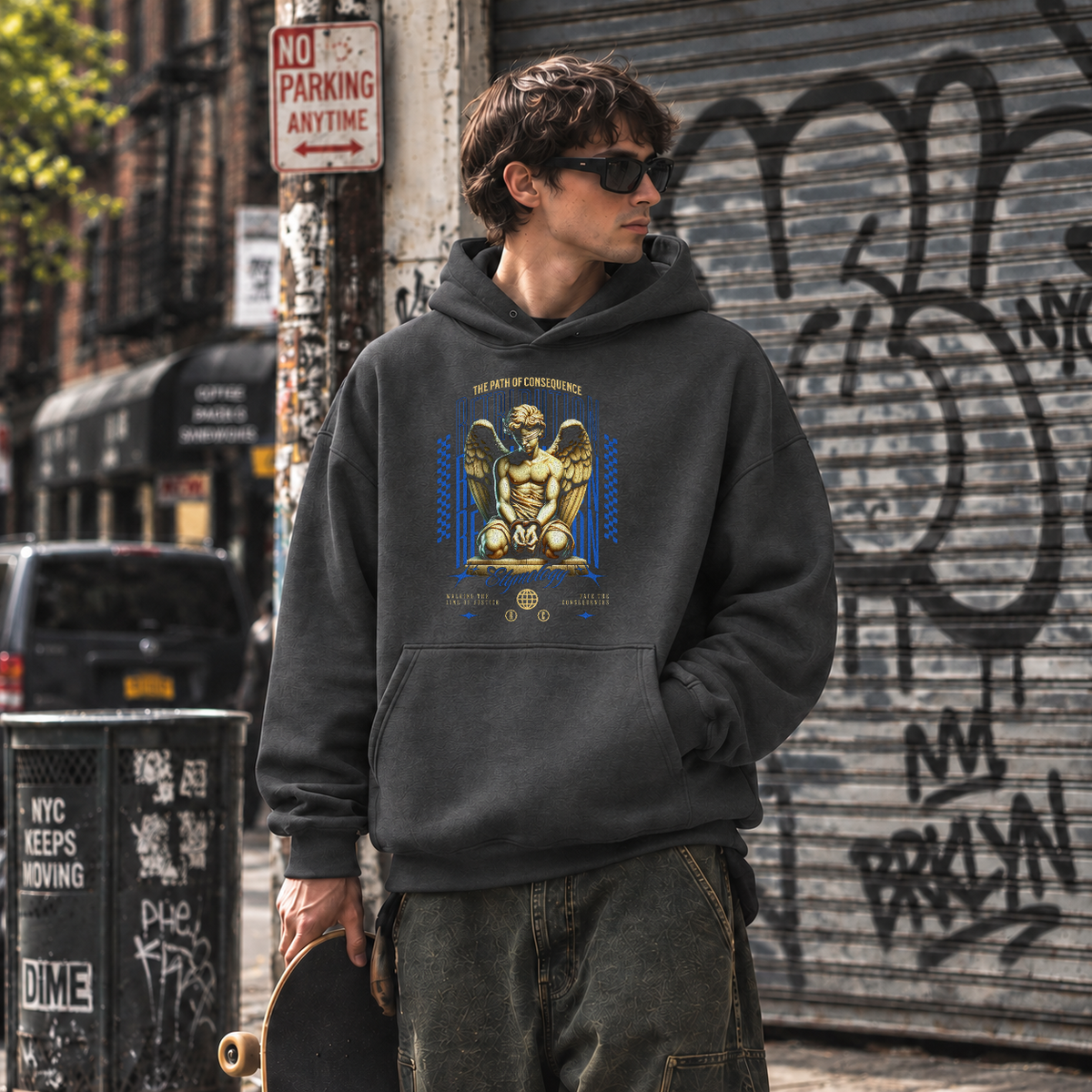 The Path of Consequence Hoodie – Dark Art / Renaissance Aesthetic Graphic Hoodie - Color: dark heather