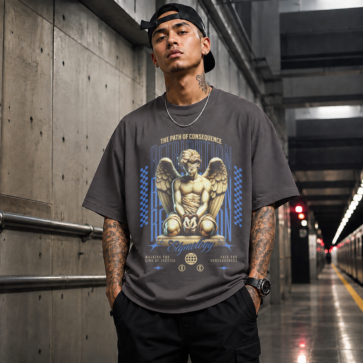 The Path of Consequence T-Shirt – Dark Art / Renaissance Aesthetic Graphic Tee - Color: Charcoal