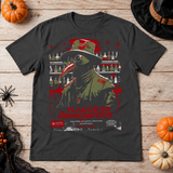 The Plague Doctor Movie Poster T-Shirt – Dark Streetwear Graphic Design Graphic Tee - Color: charcoal