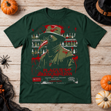 The Plague Doctor Movie Poster T-Shirt – Dark Streetwear Graphic Design Graphic Tee - Color: forest green