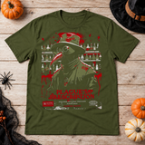The Plague Doctor Movie Poster T-Shirt – Dark Streetwear Graphic Design Graphic Tee - Color: military green
