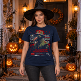 The Plague Doctor Movie Poster T-Shirt – Dark Streetwear Graphic Design Graphic Tee - Color: navy