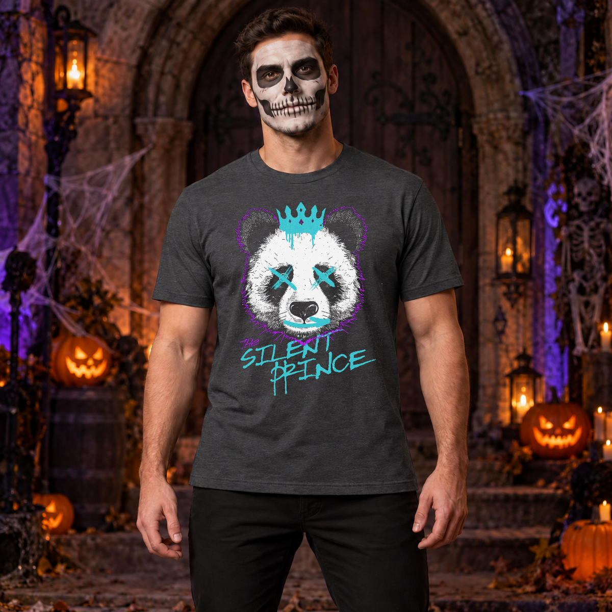 The Silent Prince T-Shirt – Dark Streetwear Graphic Design Graphic Tee - Color: dark heather