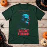 The Silent Terror T-Shirt – Skull & Reaper Gothic Graphic Graphic Tee - Color: forest green