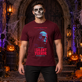 The Silent Terror T-Shirt – Skull & Reaper Gothic Graphic Graphic Tee - Color: maroon