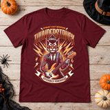 Thunderstruck T-Shirt – Dark Editorial Graphic Design Graphic Tee - Color: maroon