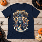 Thunderstruck T-Shirt – Dark Editorial Graphic Design Graphic Tee - Color: navy