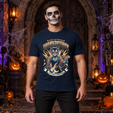 Thunderstruck T-Shirt – Dark Editorial Graphic Design Graphic Tee - Color: navy