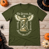 Time Devours All T-Shirt – Dark Streetwear Graphic Design Graphic Tee - Color: military green