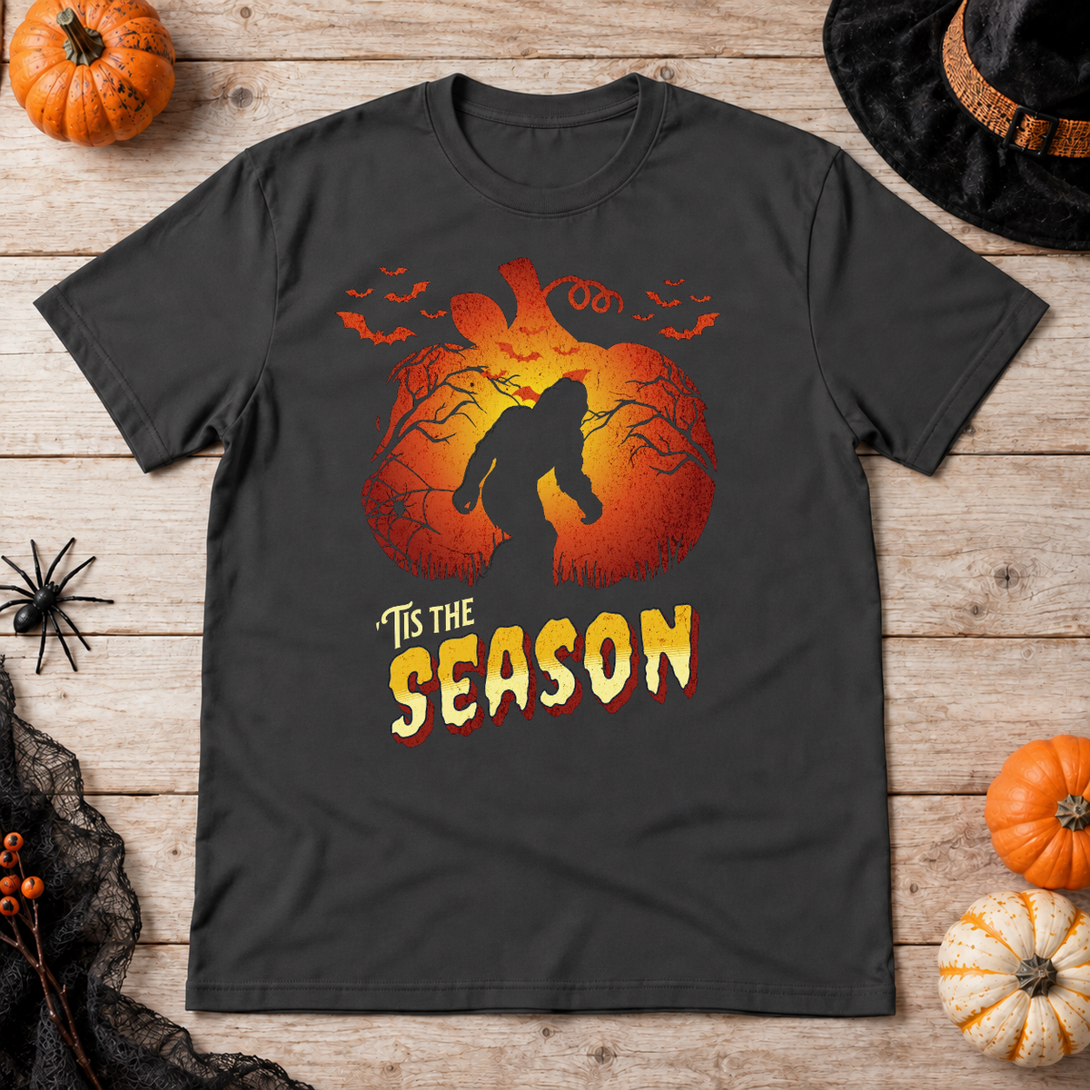 -Tis The Season T-Shirt – Dark Streetwear Graphic Design Graphic Tee - Color: charcoal