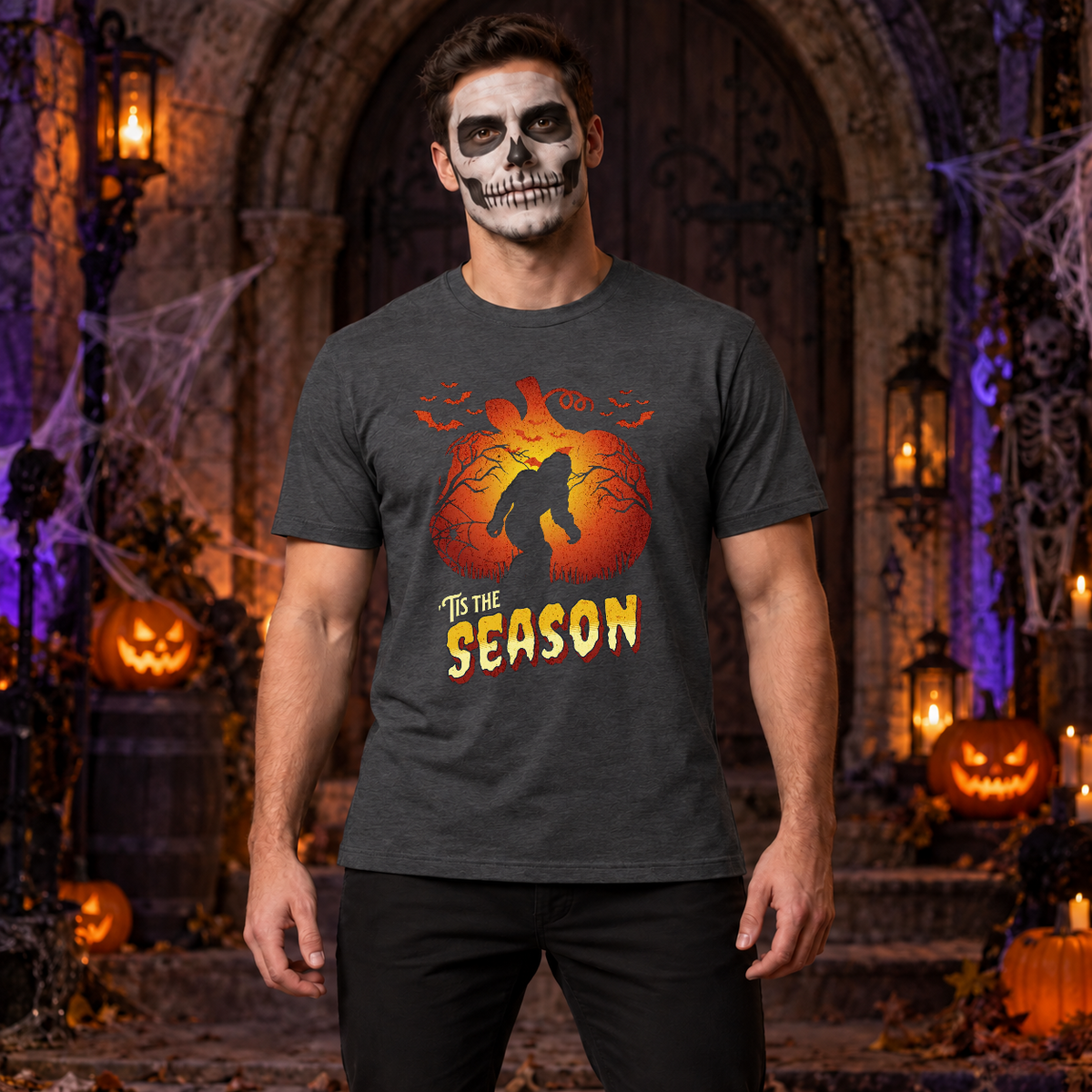 -Tis The Season T-Shirt – Dark Streetwear Graphic Design Graphic Tee - Color: dark heather