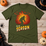 -Tis The Season T-Shirt – Dark Streetwear Graphic Design Graphic Tee - Color: military green