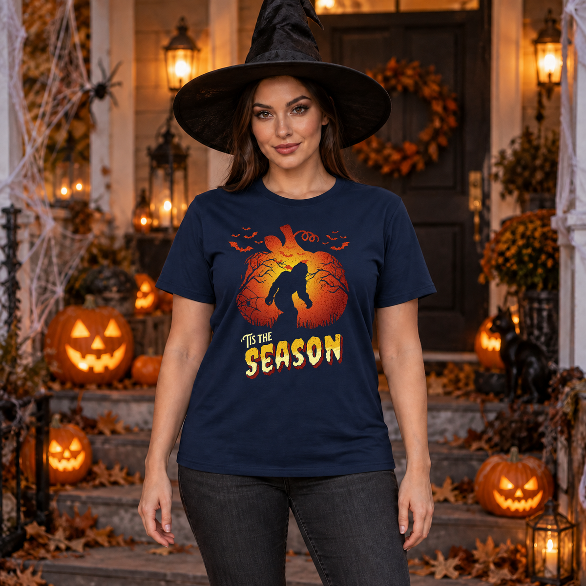 -Tis The Season T-Shirt – Dark Streetwear Graphic Design Graphic Tee - Color: navy