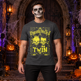 Uncontrolled twin T-Shirt – Dark Editorial Graphic Design Graphic Tee - Color: dark heather